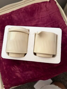 Citrine Everyday Collection by Magenta Ceramic Creamer & Sugar Jar Set NWT